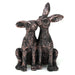 A Bit Quackers Garden Decor - Bronze Hare Couple Garden Ornaments