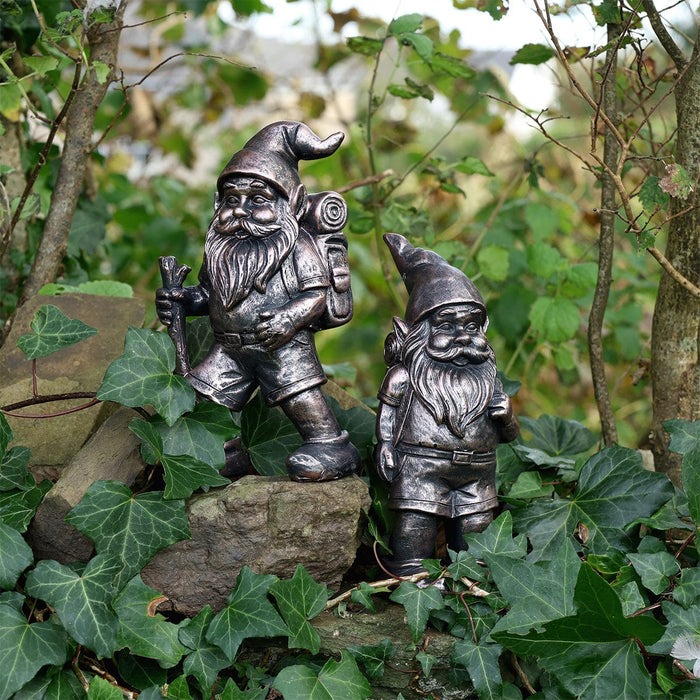 A Bit Quackers Garden Decor - Bronze Scout Garden Gnome