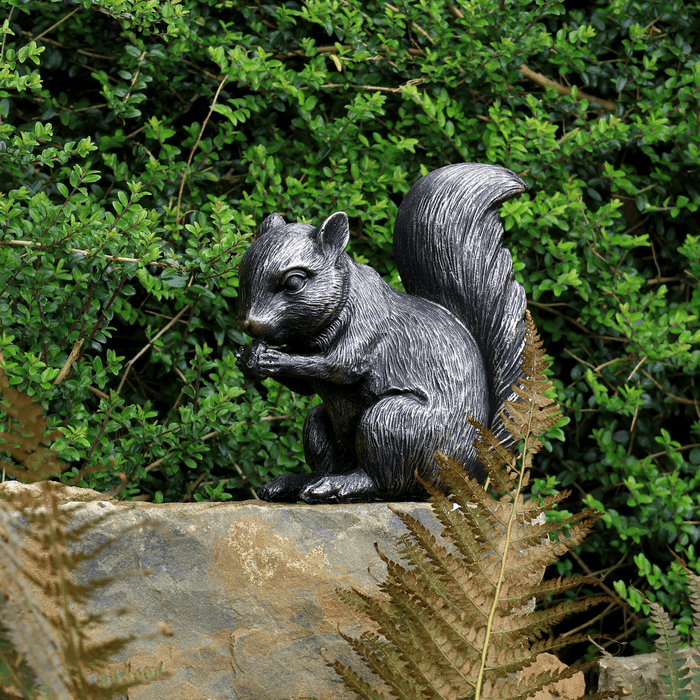 A Bit Quackers Garden Decor - Bronze Squirrel Garden Ornament