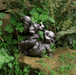 A Bit Quackers Garden Decor - Bronze Squirrel & Pup Garden Ornament