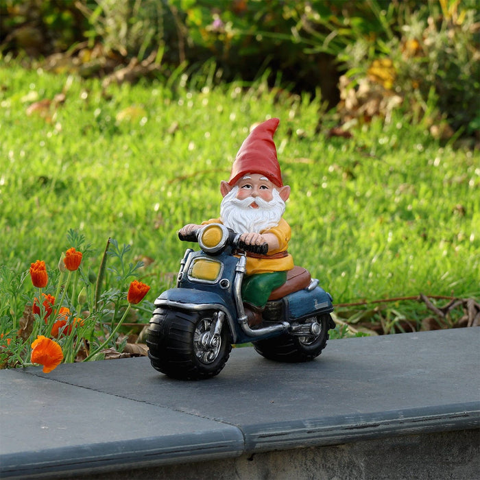 A Bit Quackers Garden Decor - Garden Gnome on Scooter