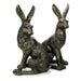 A Bit Quackers Garden Decor - Set of Two Gold Hare Ornaments