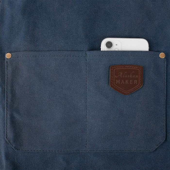 Alaskan MAKER Gardening Aprons & Tool Belts - Canvas Split Garden Apron - Denim