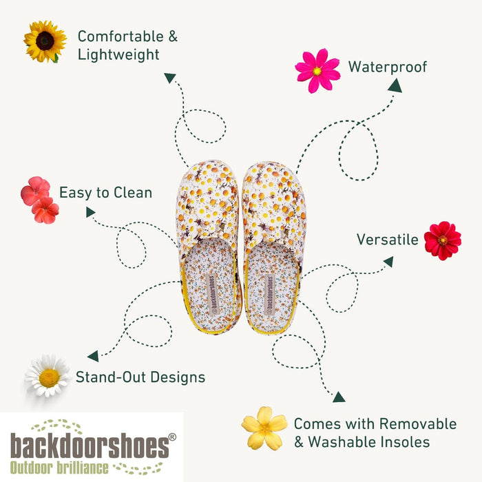 Backdoorshoes Footwear - Women's Clogs - Lemon Daisy