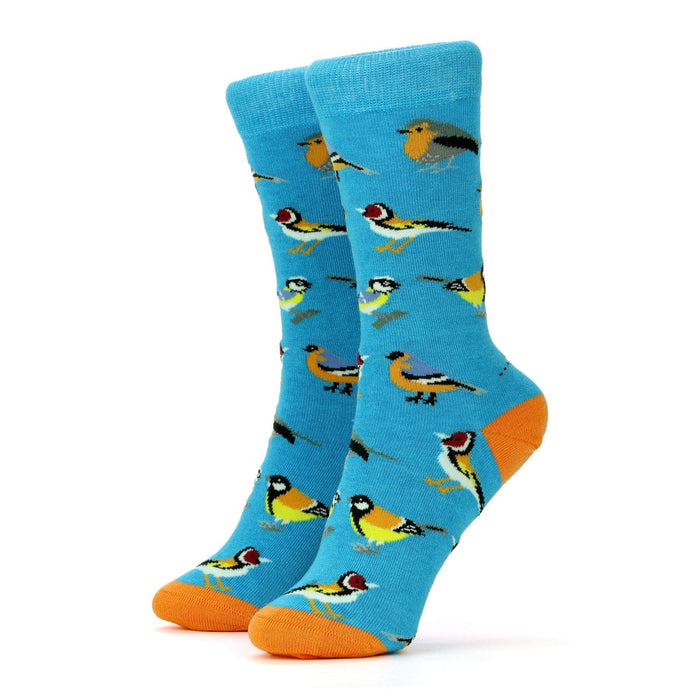 Bartleby Socks - Dark Blue Women's Socks - Garden Birds