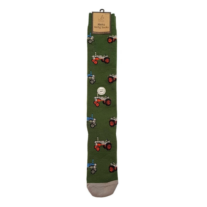 Bartleby Socks - Men's Welly Socks - Retro Tractor