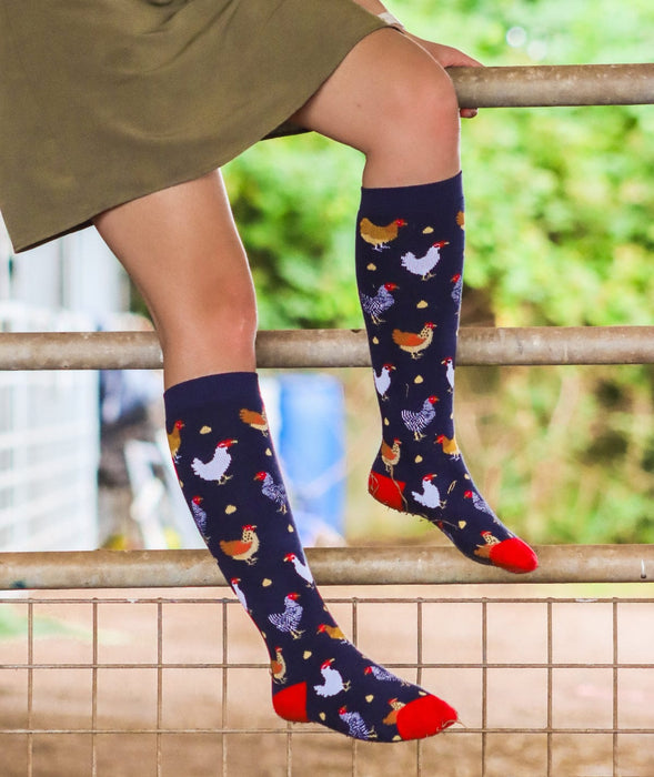 Bartleby Socks - Women's Welly Socks - Chickens
