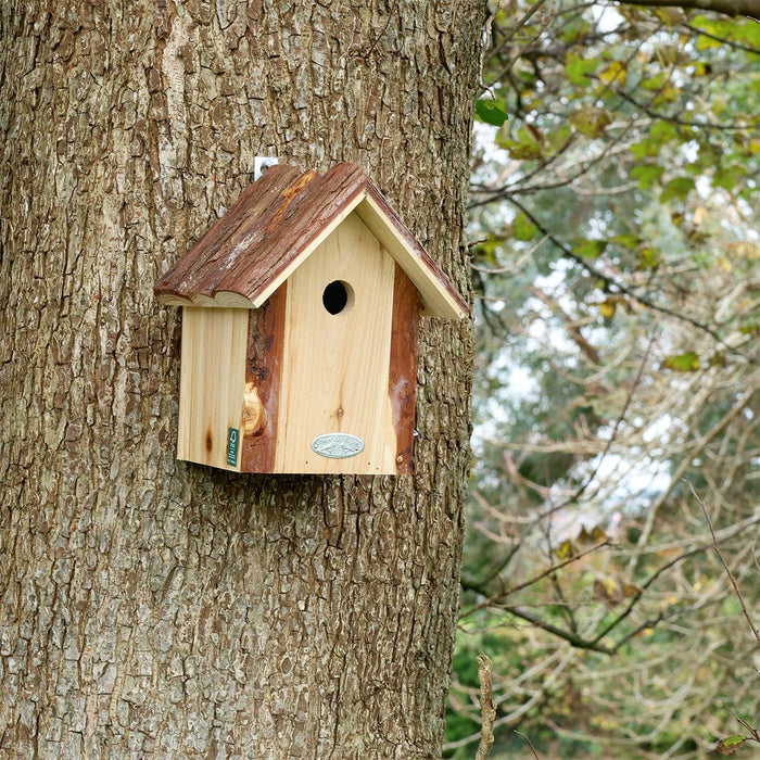 Best for Birds Bird Houses & Tables - Bark Roof Bird House - Blue Tit