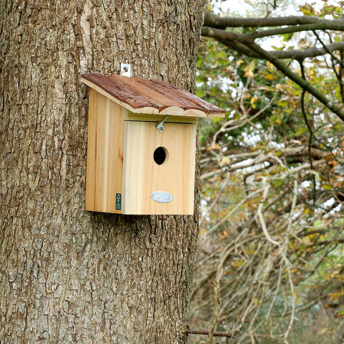 Best for Birds Bird Houses & Tables - Bark Roof Bird House - Great Tit