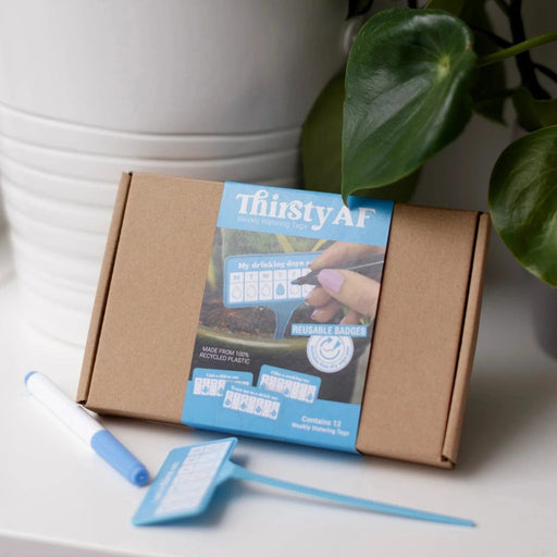 Bubblegum Stuff Indoor Gardening - Thirsty AF - 12x Houseplant Watering Schedule Tags