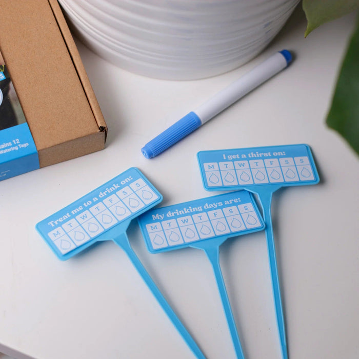 Bubblegum Stuff Indoor Gardening - Thirsty AF - 12x Houseplant Watering Schedule Tags