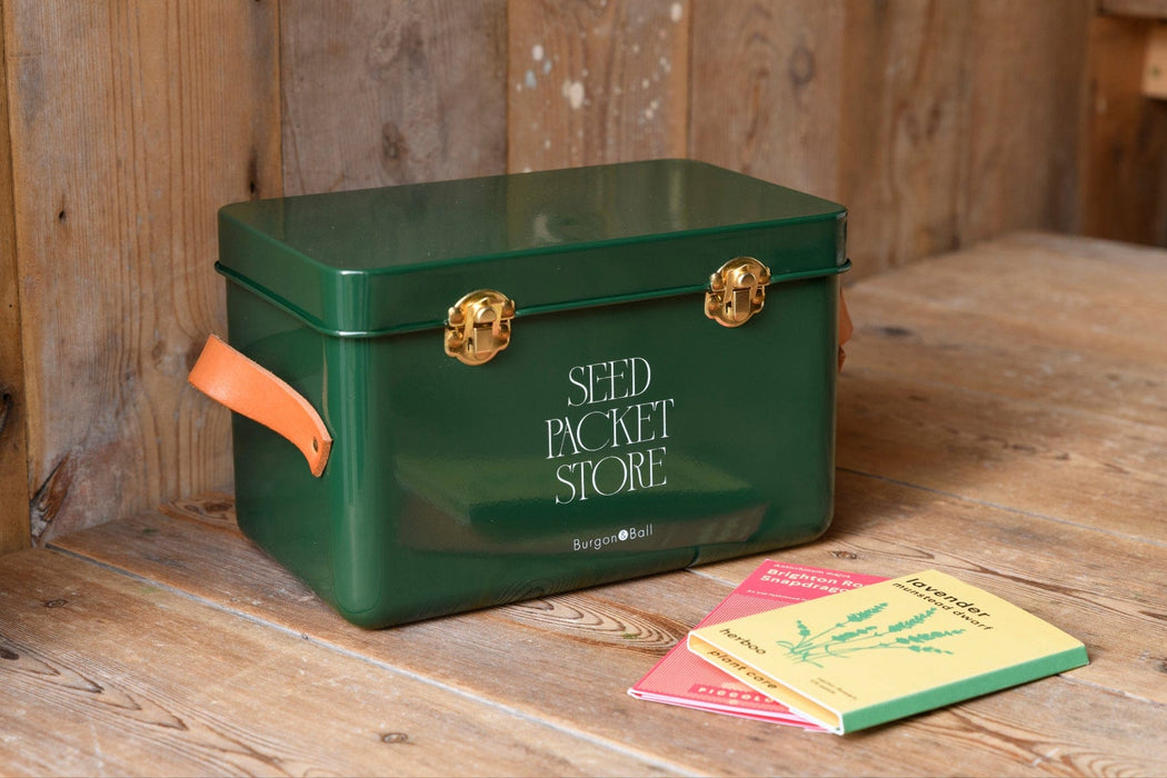 Burgon & Ball Garden Storage & Organisation - Seed Packet Storage Tin - Heritage Green