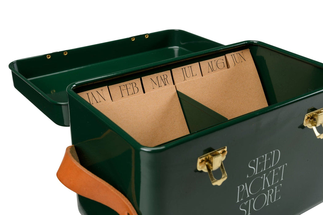 Burgon & Ball Garden Storage & Organisation - Seed Packet Storage Tin - Heritage Green