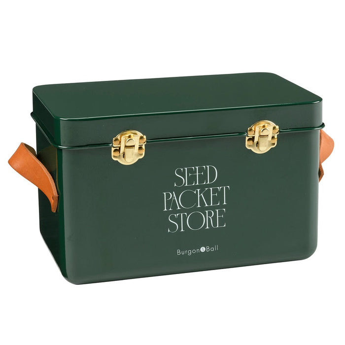 Burgon & Ball Garden Storage & Organisation - Seed Packet Storage Tin - Heritage Green