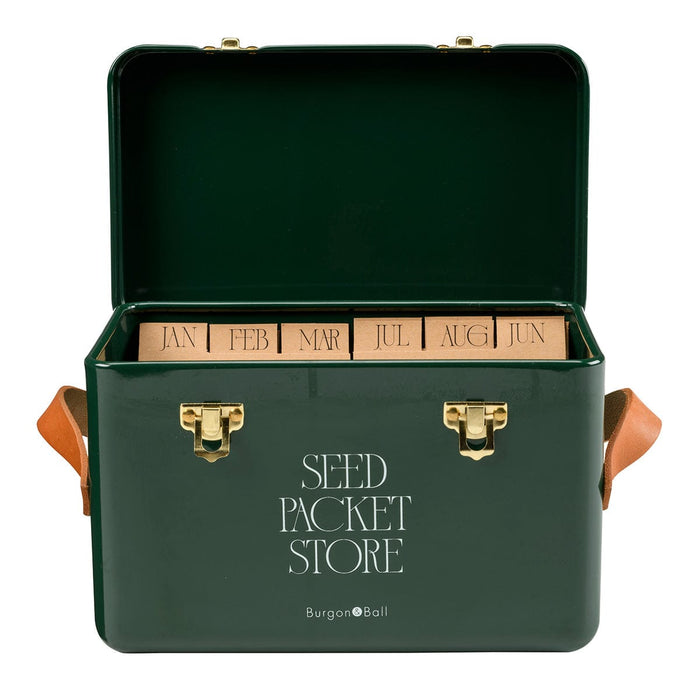 Burgon & Ball Garden Storage & Organisation - Seed Packet Storage Tin - Heritage Green