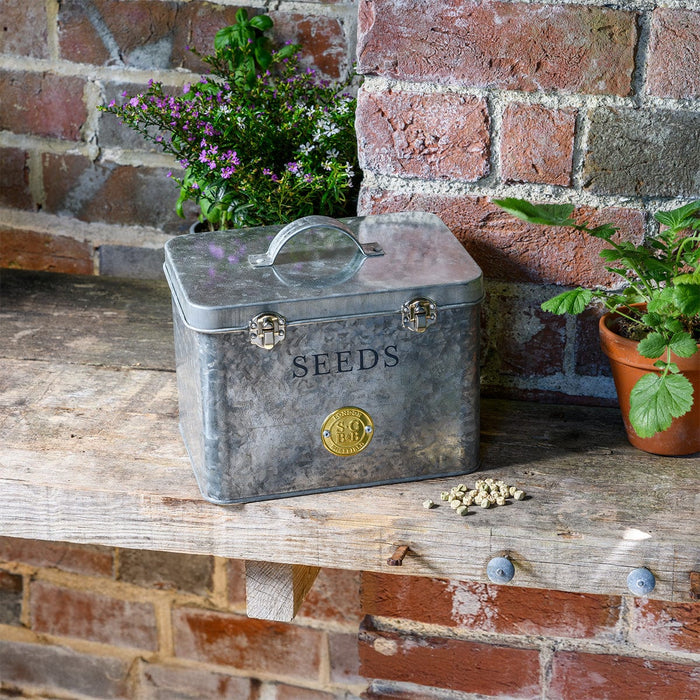 Burgon & Ball Garden Storage & Organisation - Sophie Conran Galvanised Seed Tin