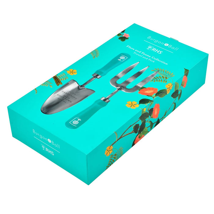 Burgon & Ball Garden Tool Gift Sets - Flora & Fauna Trowel & Fork Set - Gift Boxed