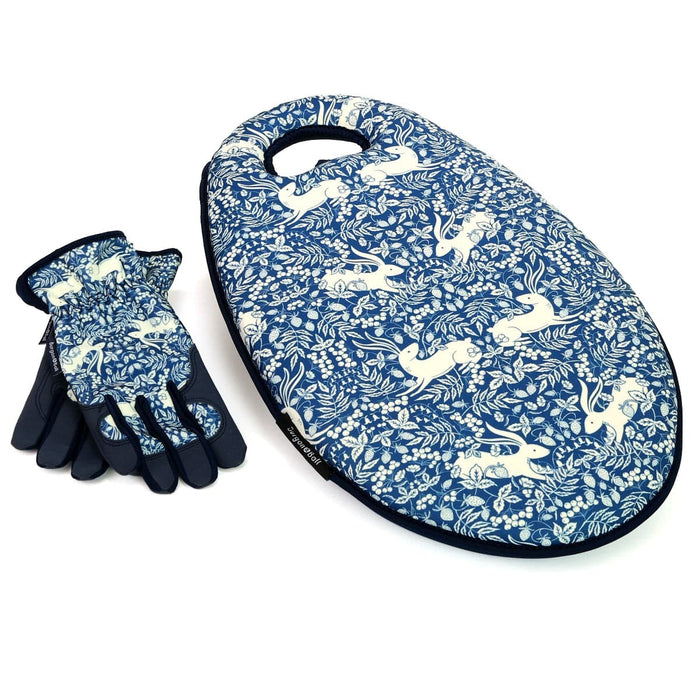 Burgon & Ball Garden Tool Gift Sets - Garden Kneeler & Gloves Bundle - Bunnies & Berries - Limited Edition