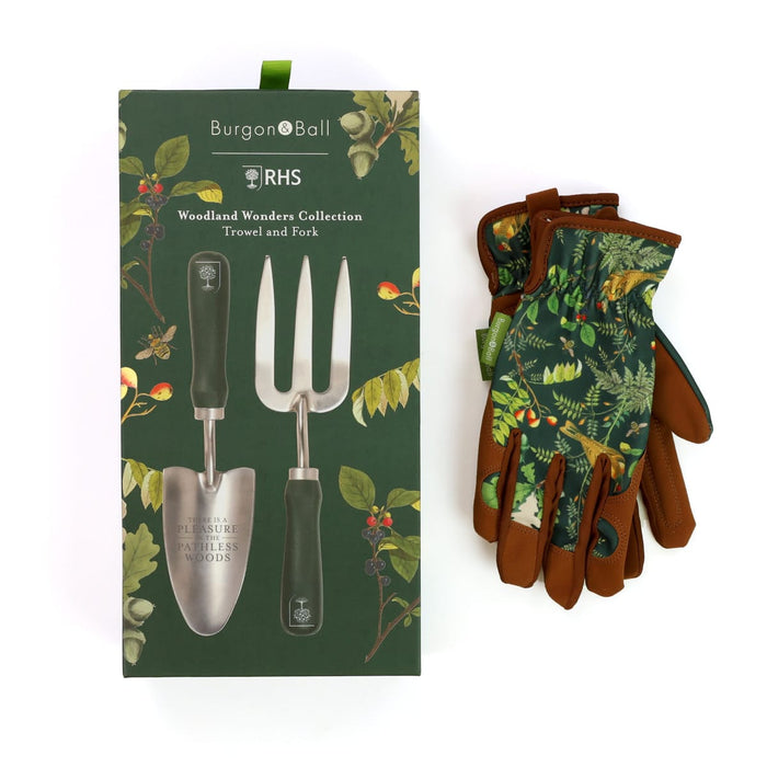 Burgon & Ball Garden Tool Gift Sets - Garden Tools & Gloves Bundle - Woodland Wonders