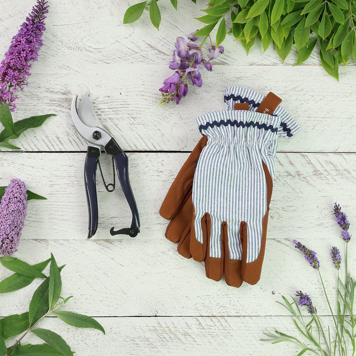 Burgon & Ball Garden Tool Gift Sets - Secateurs & Navy Striped Glove Set