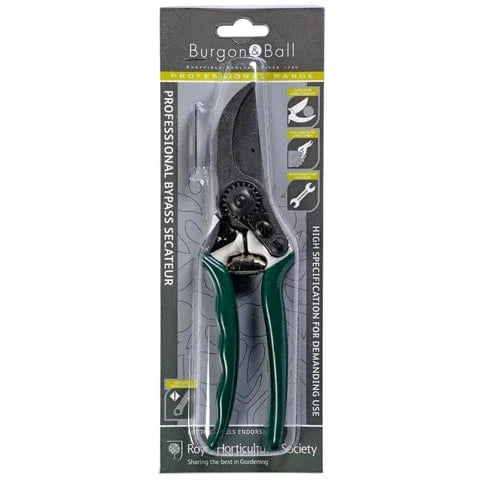 Burgon & Ball Garden Tools & Equipment - Professional Bypass Secateurs - RHS Endorsed