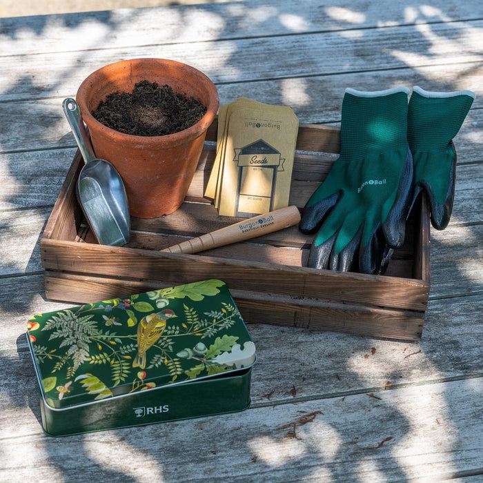 Burgon & Ball Garden Tools & Equipment - Woodland Wonders Sowing and Potting Tin - Gift Boxed