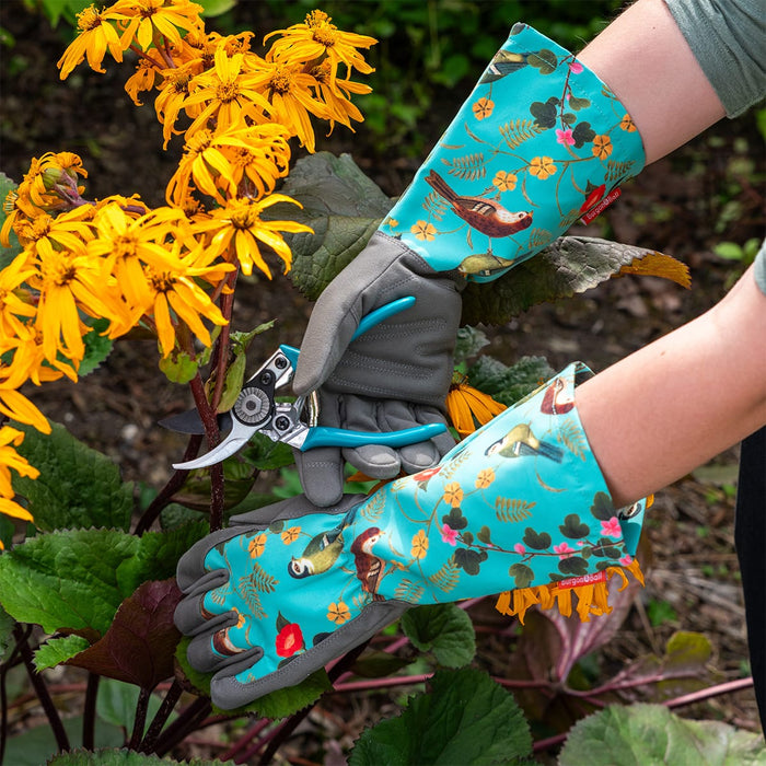 Burgon & Ball Gardening Gloves - Flora & Fauna Gauntlet Gardening Gloves