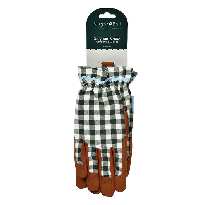 Burgon & Ball Gardening Gloves - Gardening Gloves – Heritage Green Check