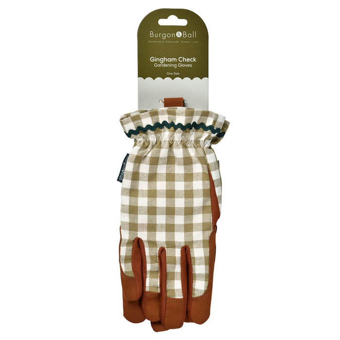 Burgon & Ball Gardening Gloves - Gardening Gloves – Olive Check