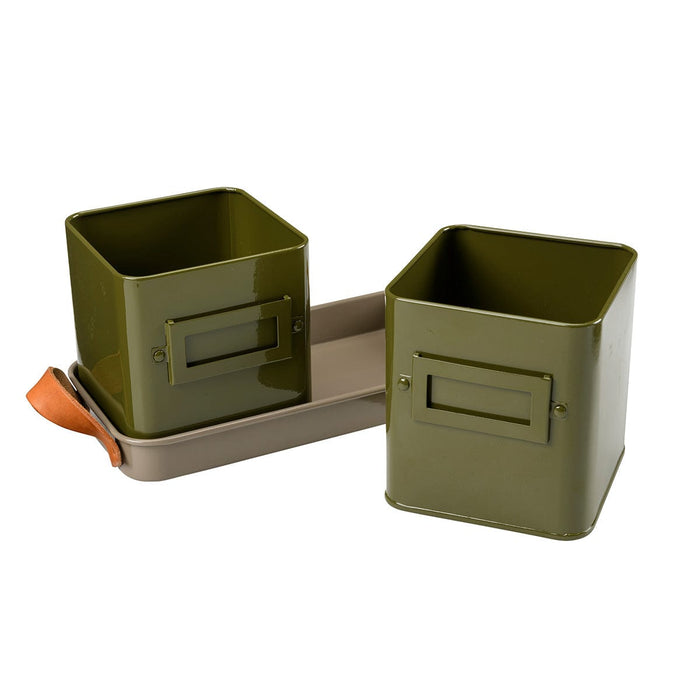Burgon & Ball Indoor Plant Pots - Herb Pots - Olive