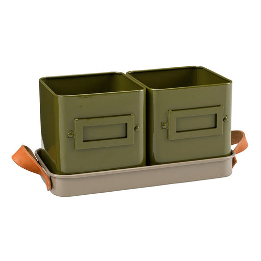 Burgon & Ball Indoor Plant Pots - Herb Pots - Olive