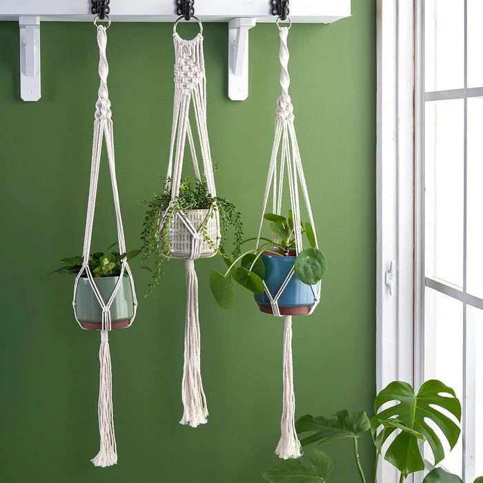 indoor plant hangers uk Burgon & Ball Macrame Plant Pot Hanger