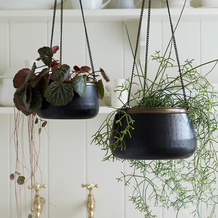 large metal plant pots uk Burgon & Ball Sahara Sunset Metal Hanging Pot