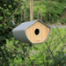 Earthy Sustainable Bird Houses & Tables - Anthracite Earthy Japandi Birdhouse