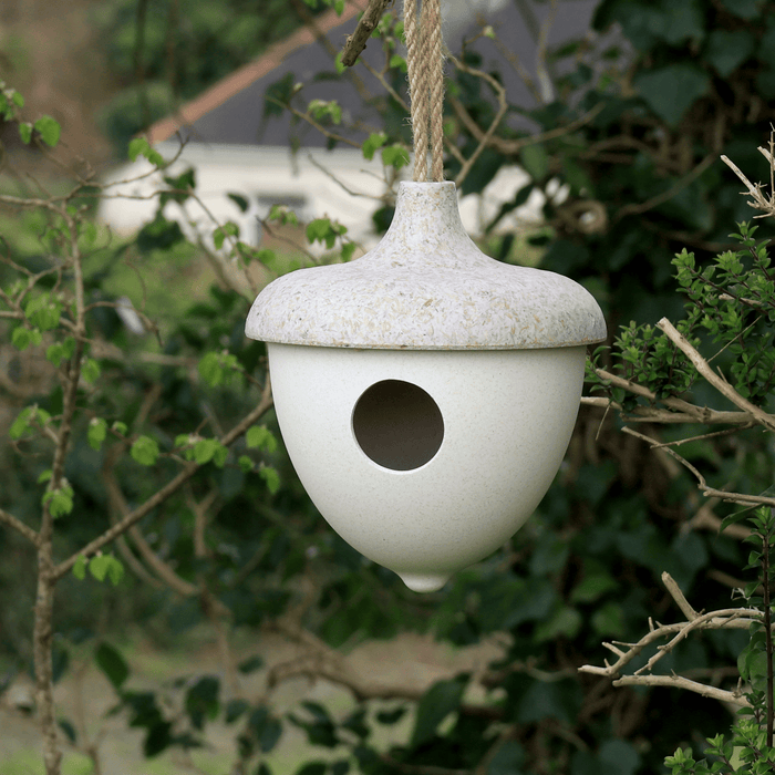 Earthy Sustainable Bird Houses & Tables - Chaff & Bamboo Earthy Hanging Acorn Birdhouse