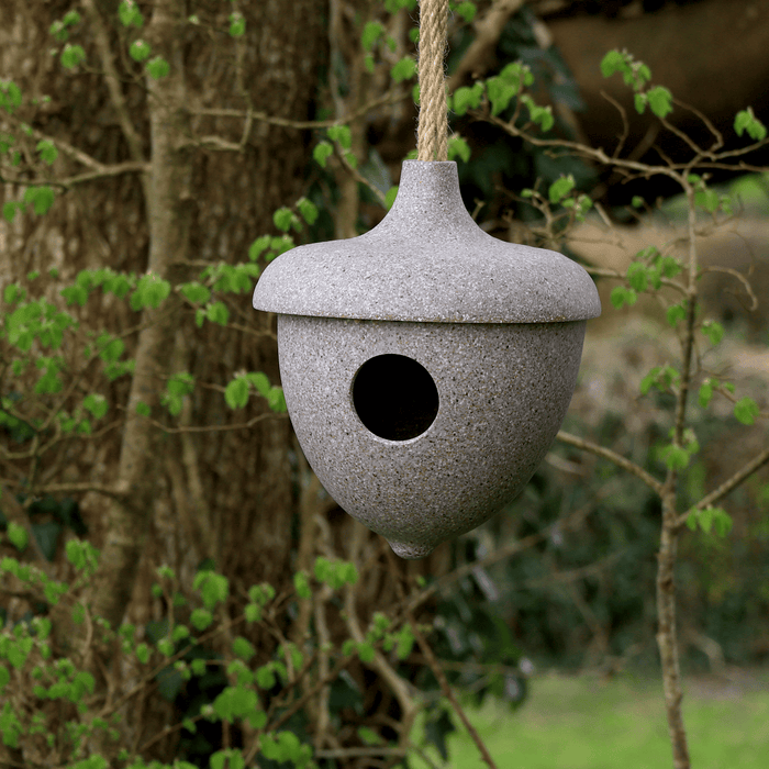 Earthy Sustainable Bird Houses & Tables - Nut Husks Earthy Hanging Acorn Birdhouse