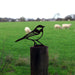 Esschert Design Garden Decor - Rusty Metal Bird Silhouette - Great Tit