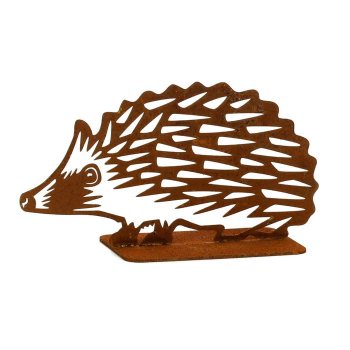 Esschert Design Garden Decor - Rusty Metal Hedgehog Silhouette