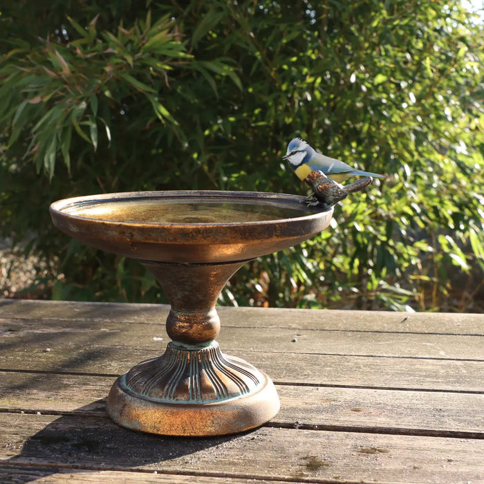 Esschert's Garden Bird Baths & Feeders - Aged Metal Bird Bath