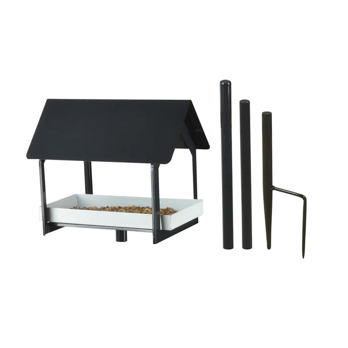 Esschert's Garden Bird Baths & Feeders - Free Standing Bird Table - Anthracite