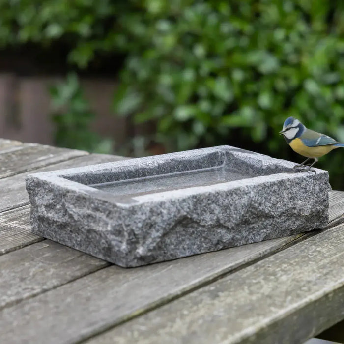 Esschert's Garden Bird Baths & Feeders - Granite Rectangle Garden Bird Bath
