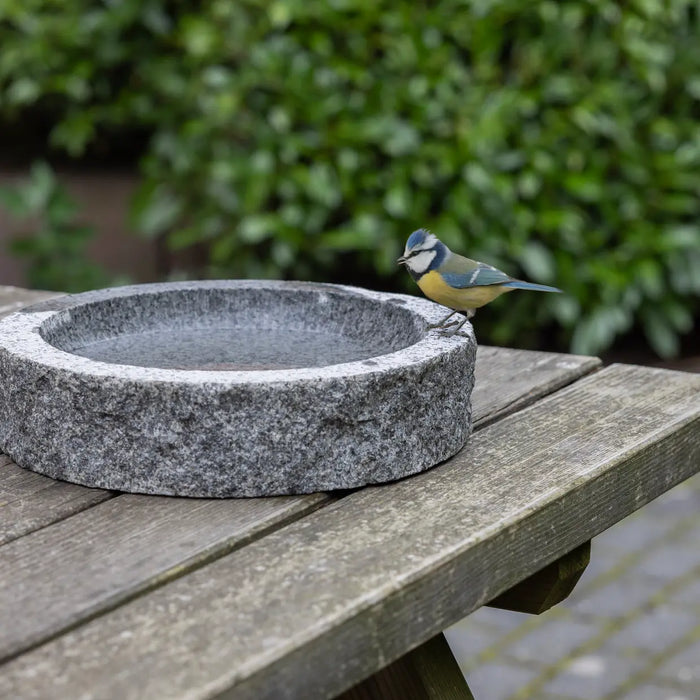 Esschert's Garden Bird Baths & Feeders - Granite Round Garden Bird Bath