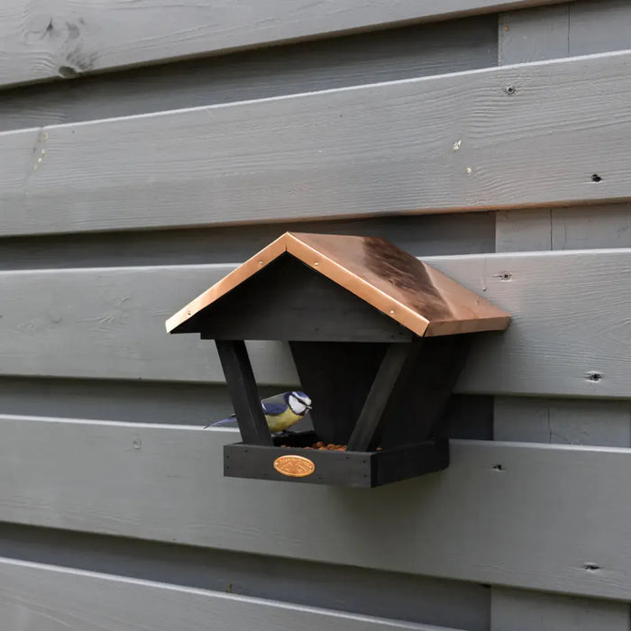 Esschert's Garden Bird Baths & Feeders - Wall Mounted Bird Table - Black Copper