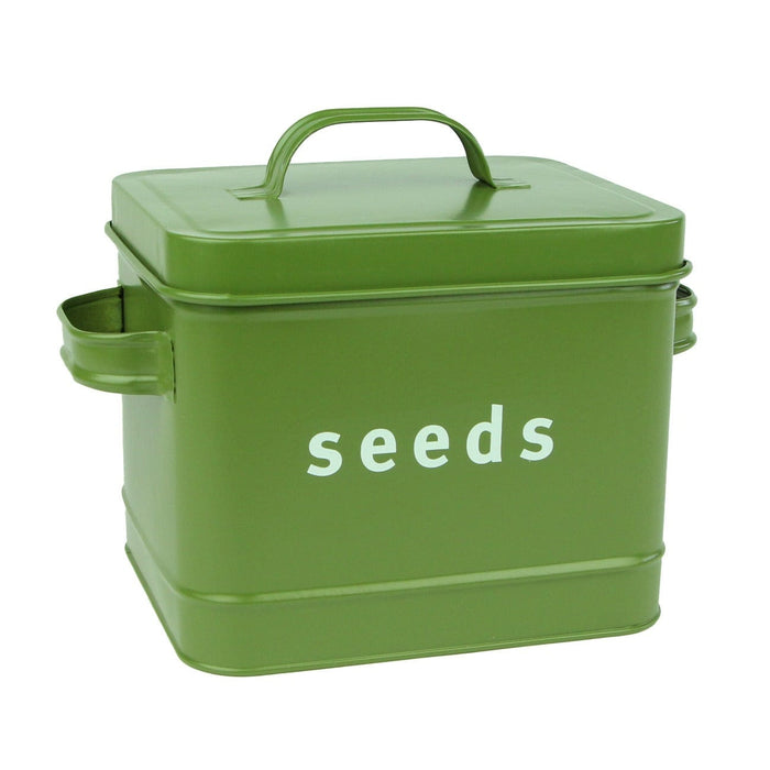 Esschert's Garden Garden Storage & Organisation - Dark Green Vintage Green Seed Storage Tin
