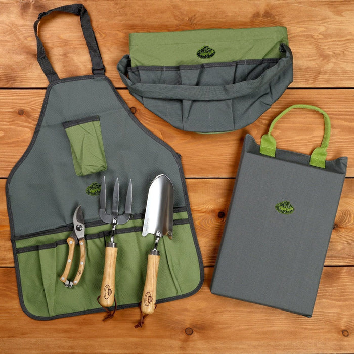 Esschert's Garden Garden Tool Gift Sets - Gardener's Complete Tool Bag Bundle - Grey