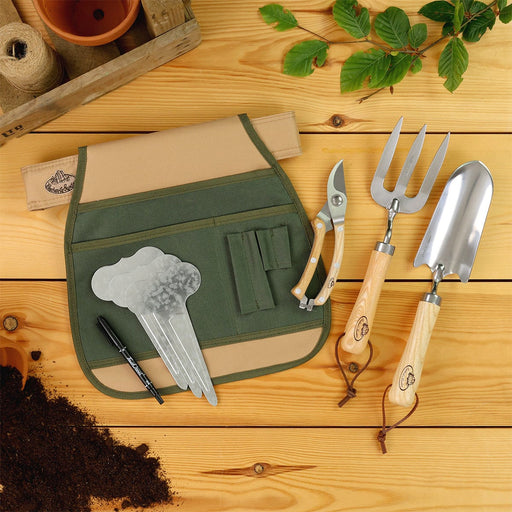 Esschert's Garden - Heavy Duty Garden Tool Belt Bundle - Green