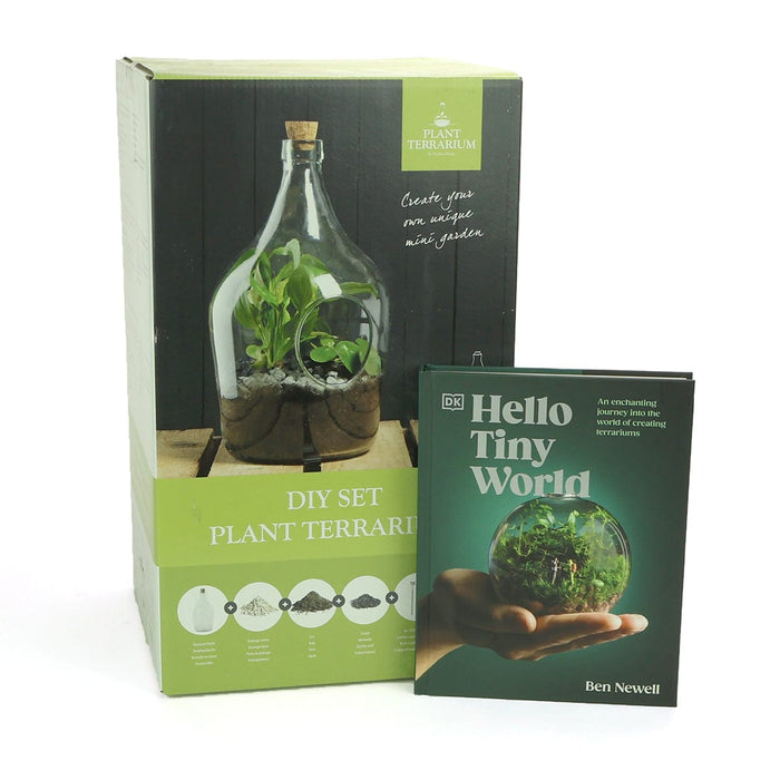 Esschert's Garden Plant Terrariums - 3 Litre Bottle Terrarium Starter Bundle