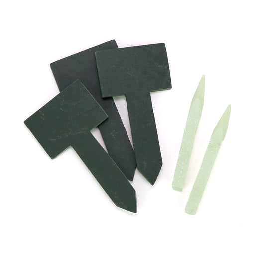 Gardening Gifts Co. Garden Essentials - Square Slate Plant Marker Set
