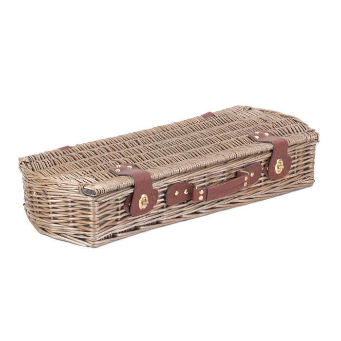 Gardening Gifts Co. Garden Tool Gift Sets - Stainless Steel BBQ Tool Set with Willow Storage Basket (5-Piece)