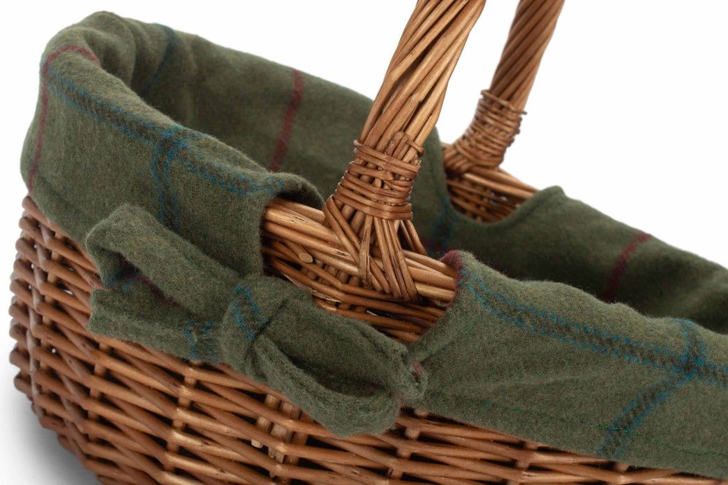 Gardening Gifts Co. Garden Trugs & Baskets - Wicker Shopper Basket With Lining - Tweed